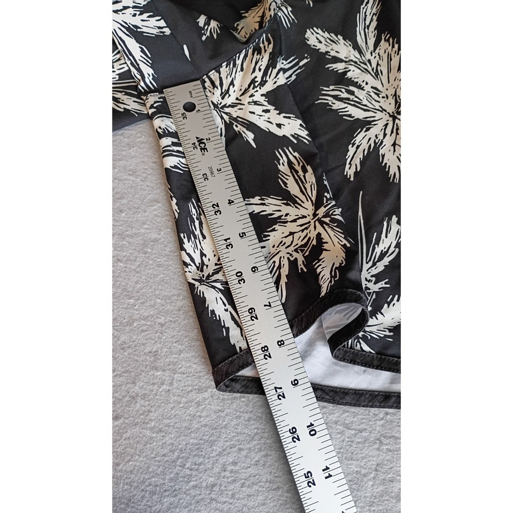 American Eagle Men's Size Large Swim Board Shorts Tropical Print Black/White - Picture 5 of 14